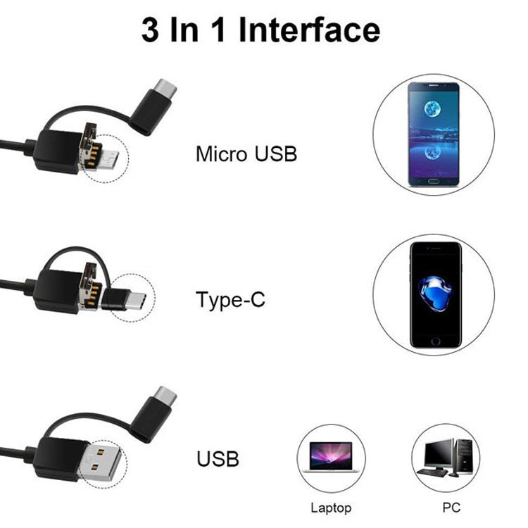 Hd Digital 3 In 1 Usb In-Ear Endoscope Ear Wax Cleaning Tool